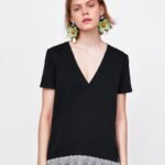 T-Shirt With Lace Appliques