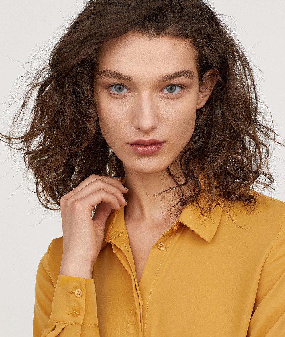Mustard Color Shirt Womens - Imagen 5